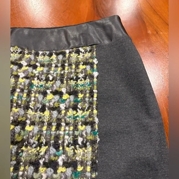 Per Se Black and Green A-Line Skirt, size 10 - Picture 4 of 9